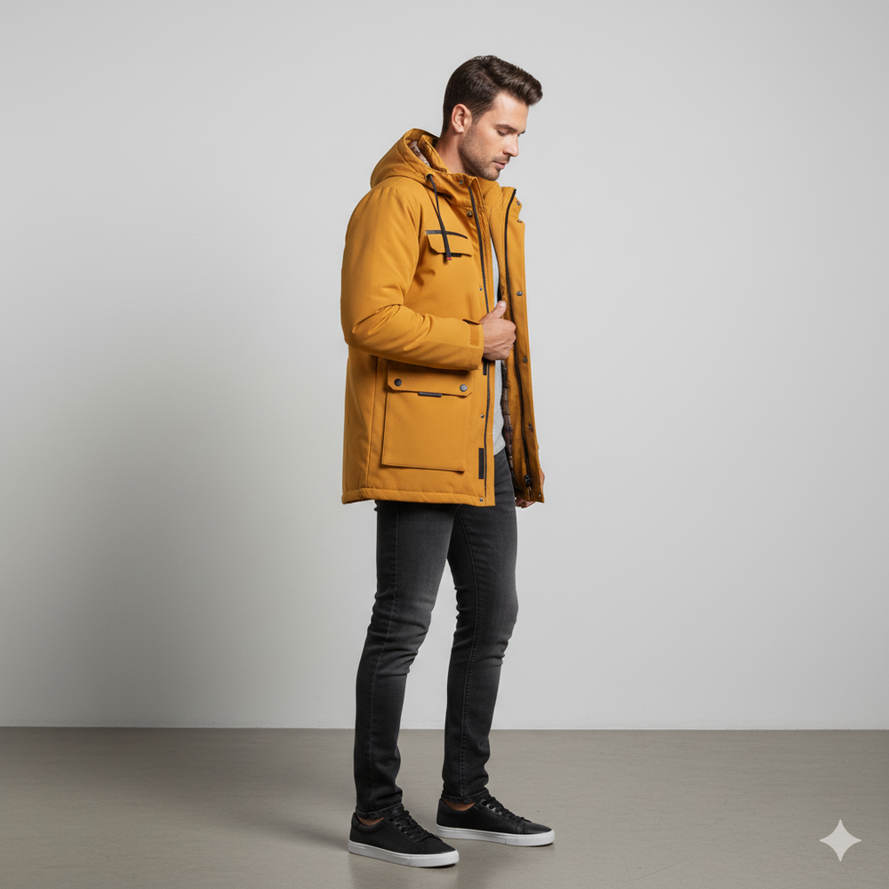 Herren Winterparka mit Kapuze | Winddicht & Warm