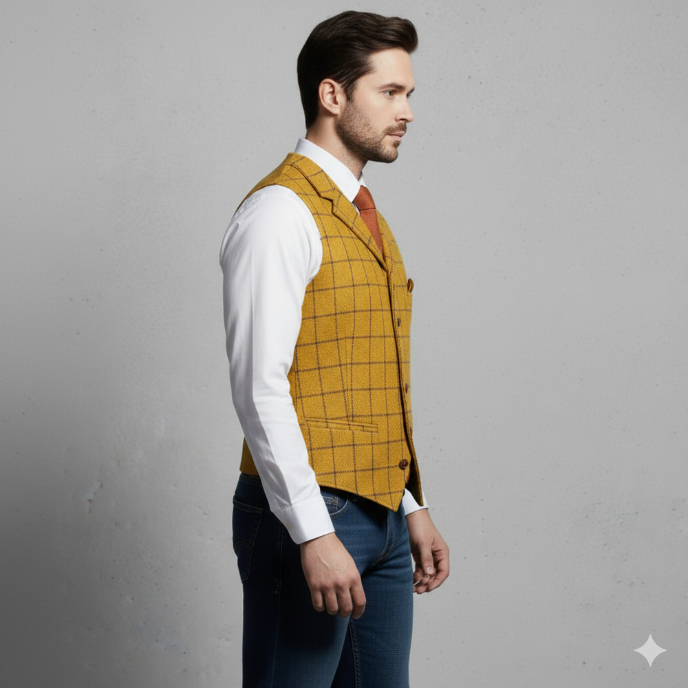 Herren Weste mit Karomuster | Elegant & Modern | Herbst/Winter