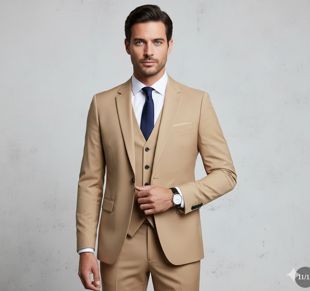 Herren Anzug 3-teilig | Slim Fit Elegant für Business & Hochzeit