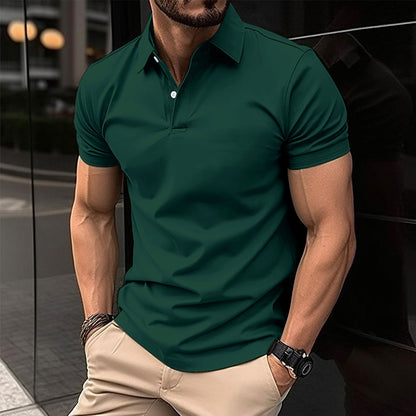 Vincent – Kurzärmliges Poloshirt für Herren in Uni-Farben
