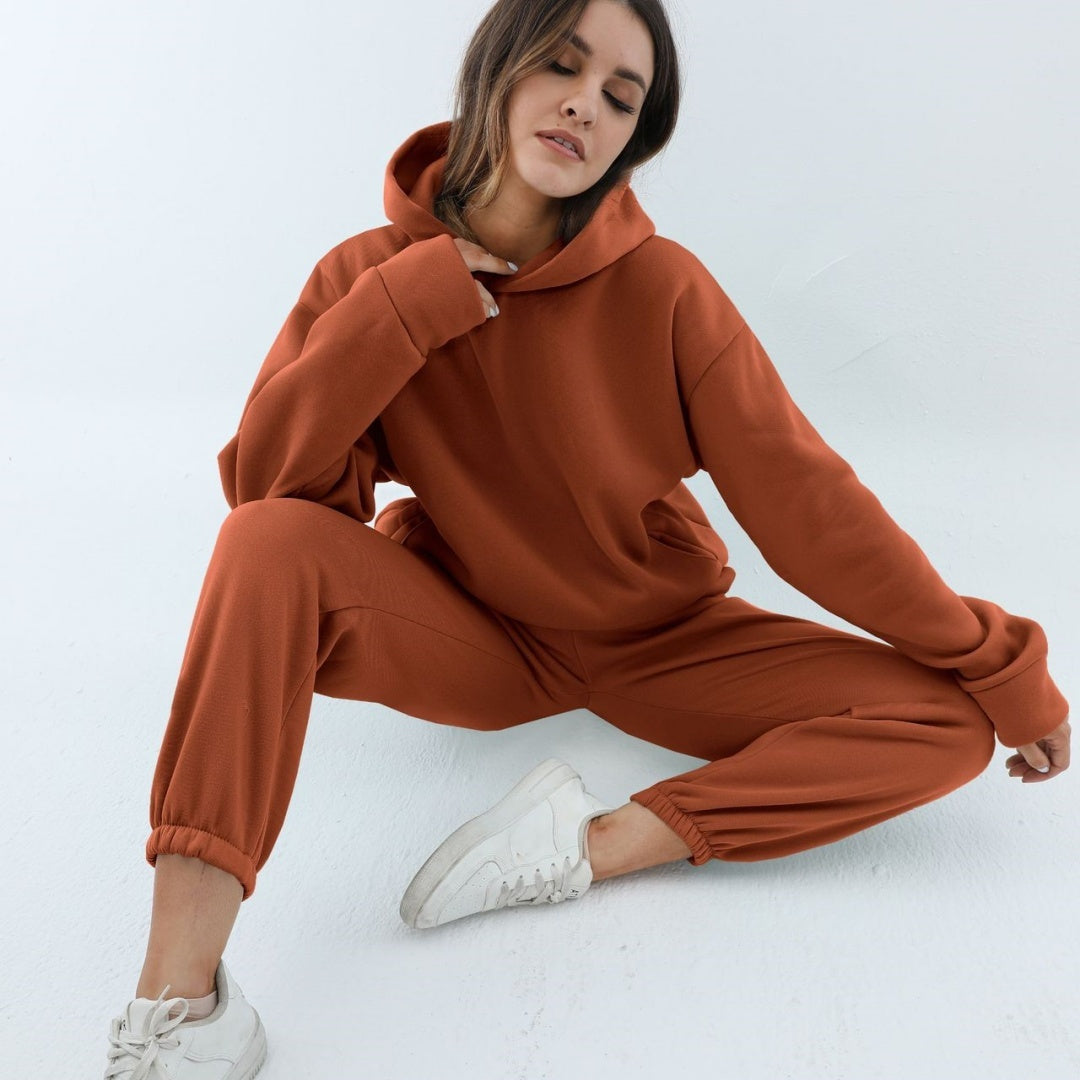 Jenny – Lässiger Damen Kapuzenpullover Zweiteiler