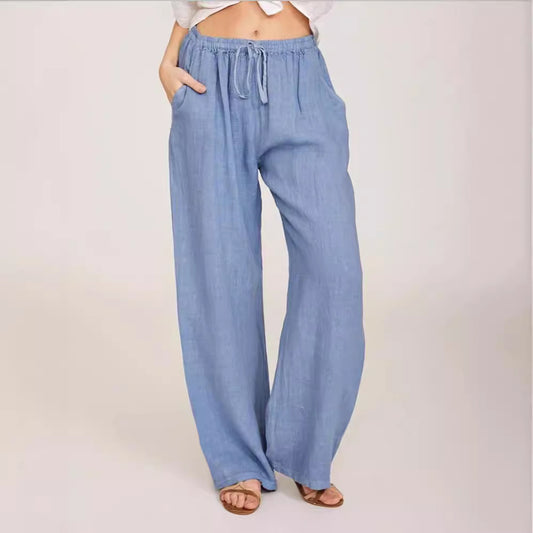 Angela – Lässige Baumwoll-Leinen Yoga-Hose Damen