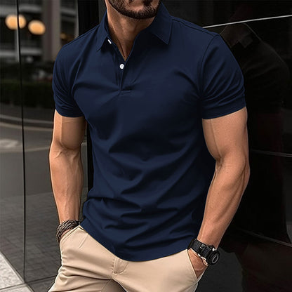 Vincent – Kurzärmliges Poloshirt für Herren in Uni-Farben