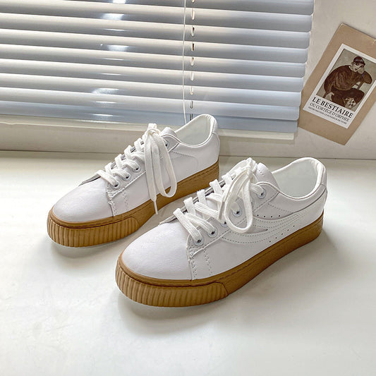 ENGEL Weiße Freizeit-Schuhe im koreanischen Stil für Damen