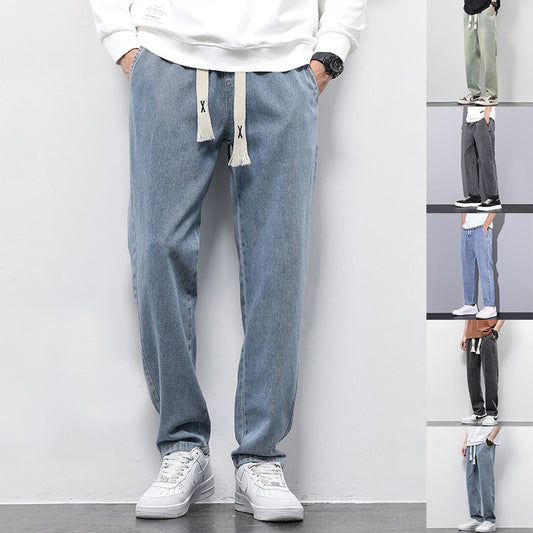 Anton – Lässige weite Jeanshose für Herren mit elastischem Bund