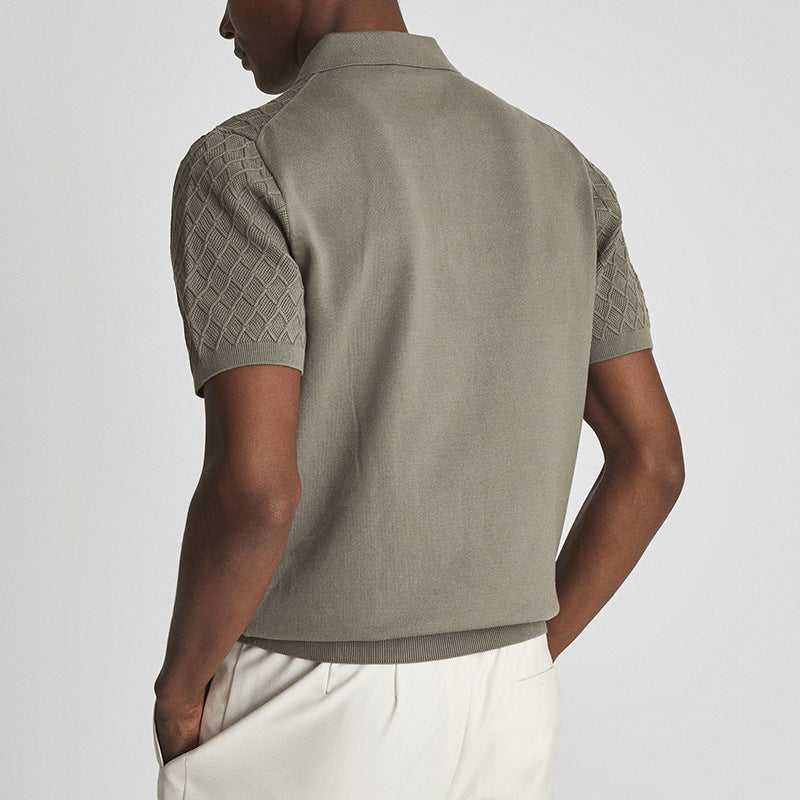 Ron – Kurzärmeliger Herrenpullover im britischen Stil