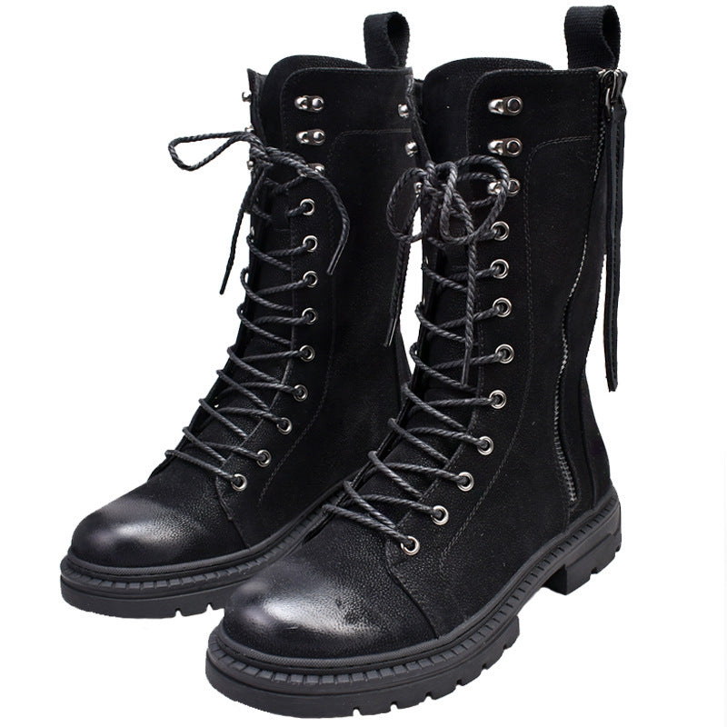 Howard – Retro Herrenstiefel mit Rundspitze und mittlerem Schaft