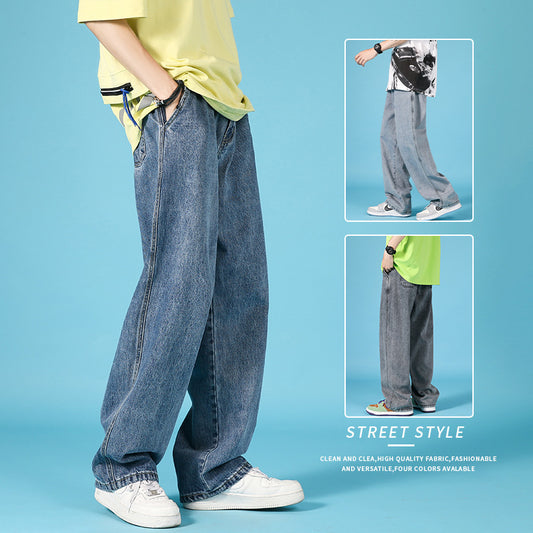 Terry – Locker Geschnittene Herrenjeans mit Reißverschluss