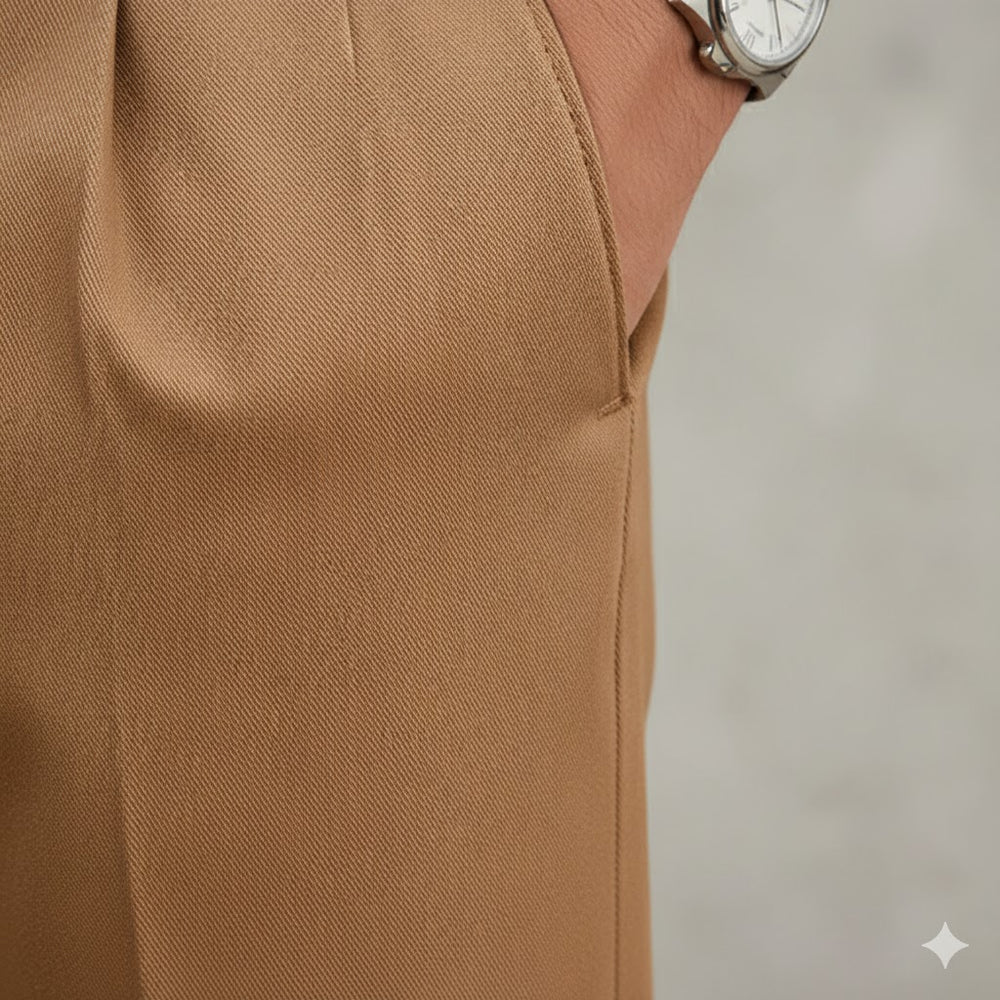 Klassische Herren Stoffhose | Regular Fit & Knitterarm