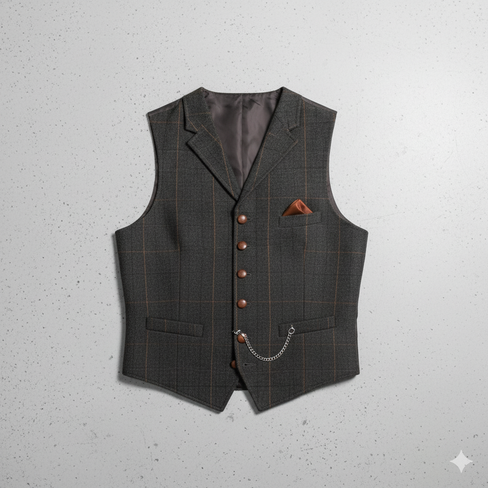 Herren Weste mit Karomuster | Elegant & Modern | Herbst/Winter